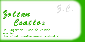zoltan csatlos business card