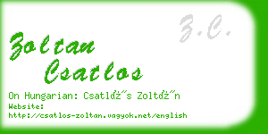 zoltan csatlos business card